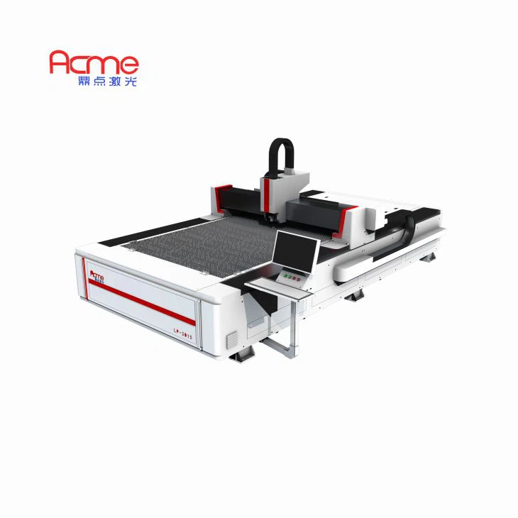 Metal Sheet / Plate Fiber Lasersnijmachine Enkele werktafel zonder deksel